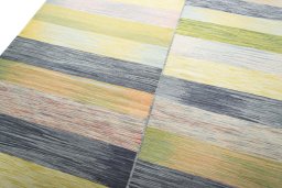 Surface texture of New Kilim Kiasar rug with natural Wool and intricate pattern