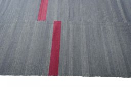 Close-up detail of New Kilim Kiasar rug from Iran / Persia showing Wool weave