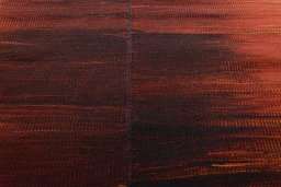 Backside of handmade New Kilim Kiasar rug showing knot structure and weave density