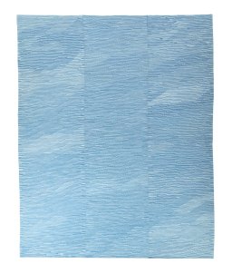 Full view of 2000s Kilim Kiasar rug from Iran / Persia, 401 × 317 cm in Blue tones