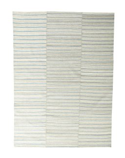 Full view of New Kilim Kiasar rug from Iran / Persia, 269 × 197 cm in Beige tones