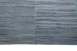 Backside of handmade New Kilim Kiasar rug showing knot structure and weave density