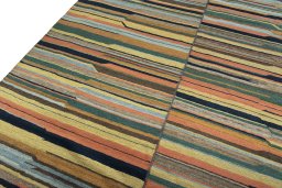 Surface texture of New Kilim Kiasar rug with natural Wool and intricate pattern