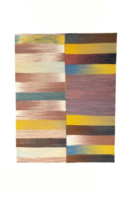 Full view of New Kilim Kiasar rug from Iran / Persia, 198 × 153 cm in Multi Color tones