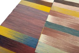 Surface texture of New Kilim Kiasar rug with natural Wool and intricate pattern