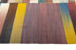 Close-up detail of New Kilim Kiasar rug from Iran / Persia showing Wool weave