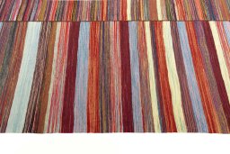Close-up detail of New Kilim Kiasar rug from Iran / Persia showing Wool weave