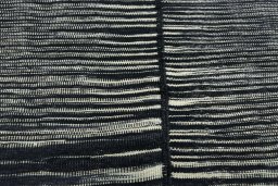 Backside of handmade New Kilim Kiasar rug showing knot structure and weave density