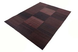 Corner detail of New Kilim Kiasar rug showing border pattern and Cotton pile
