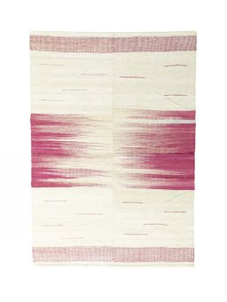 Full view of New Kilim Kiasar rug from Iran / Persia, 164 × 114 cm in Beige tones