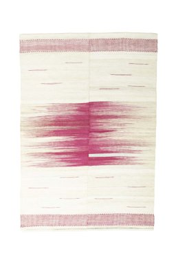 Full view of New Kilim Kiasar rug from Iran / Persia, 167 × 114 cm in Beige tones