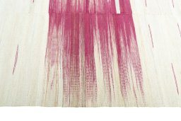 Close-up detail of New Kilim Kiasar rug from Iran / Persia showing Wool weave