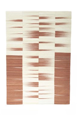 Full view of New Kilim Kiasar rug from Iran / Persia, 323 × 224 cm in Red tones