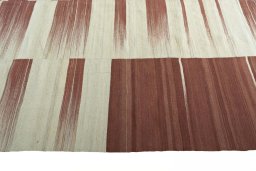 Close-up detail of New Kilim Kiasar rug from Iran / Persia showing Wool weave
