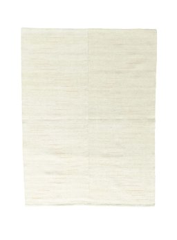 Full view of New Kilim Kiasar rug from Iran / Persia, 143 × 108 cm in Beige tones