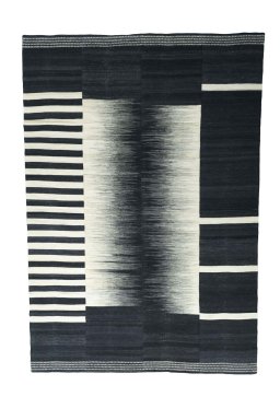 Full view of New Kilim Kiasar rug from Iran / Persia, 323 × 220 cm in Gray tones