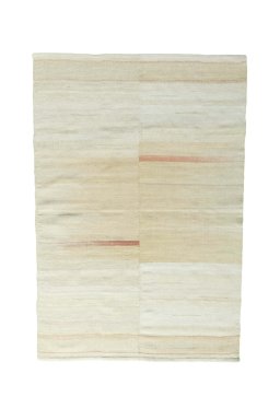 Full view of New Kilim Kiasar rug from Iran / Persia, 167 × 113 cm in Beige tones