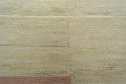 Backside of handmade New Kilim Kiasar rug showing knot structure and weave density