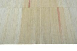Close-up detail of New Kilim Kiasar rug from Iran / Persia showing Wool weave