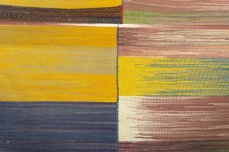 Full view of New Kilim Kiasar rug from Iran / Persia, 203 × 152 cm in Multi Color tones
