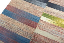 Surface texture of New Kilim Kiasar rug with natural Wool and intricate pattern