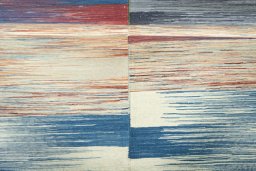 Full view of New Kilim Kiasar rug from Iran / Persia, 193 × 142 cm in Multi Color tones