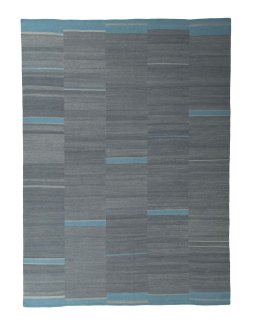 Full view of New Kilim Kiasar rug from Iran / Persia, 376 × 273 cm in Gray tones