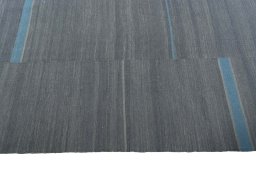 Full view of New Kilim Kiasar rug from Iran / Persia, 376 × 273 cm in Gray tones