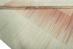 Corner detail of New Kilim Kiasar rug showing border pattern and Wool pile