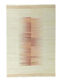 Full view of New Kilim Kiasar rug from Iran / Persia, 322 × 221 cm in Beige tones