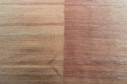 Backside of handmade New Kilim Kiasar rug showing knot structure and weave density