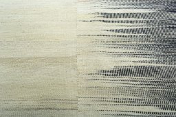 Backside of handmade New Kilim Kiasar rug showing knot structure and weave density