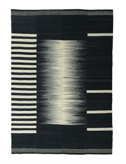 Full view of New Kilim Kiasar rug from Iran / Persia, 325 × 227 cm in Gray tones