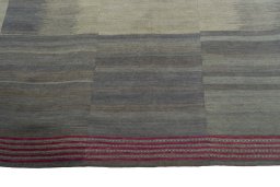 Close-up detail of New Kilim Kiasar rug from Iran / Persia showing Wool weave