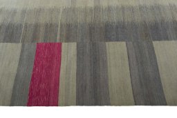 Full view of New Kilim Kiasar rug from Iran / Persia, 378 × 274 cm in Gray tones