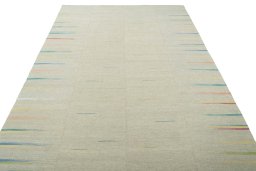Close-up detail of New Kilim Kiasar rug from Iran / Persia showing Wool weave