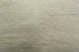 Backside of handmade New Kilim Kiasar rug showing knot structure and weave density