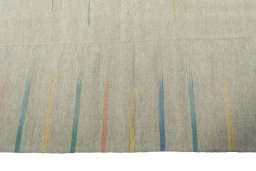 Close-up detail of New Kilim Kiasar rug from Iran / Persia showing Wool weave