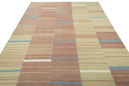 Close-up detail of New Kilim Kiasar rug from Iran / Persia showing Wool weave