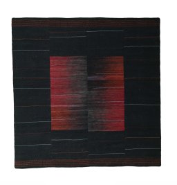 Full view of New Kilim Kiasar rug from Iran / Persia, 202 × 200 cm in Gray tones