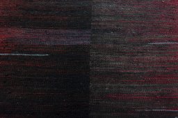 Backside of handmade New Kilim Kiasar rug showing knot structure and weave density