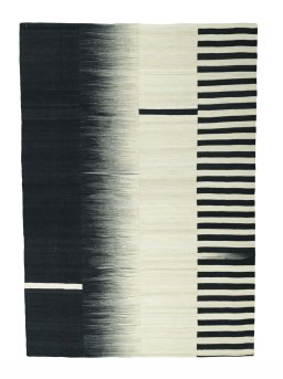 Full view of New Kilim Kiasar rug from Iran / Persia, 317 × 222 cm in Beige tones