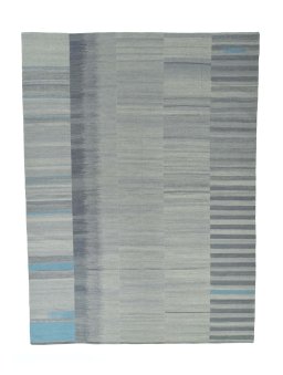 Full view of New Kilim Kiasar rug from Iran / Persia, 370 × 274 cm in Gray tones