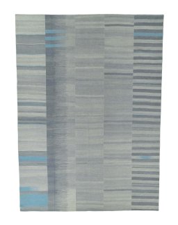 Full view of New Kilim Kiasar rug from Iran / Persia, 375 × 273 cm in Gray tones
