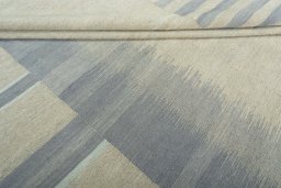 Full view of New Kilim Kiasar rug from Iran / Persia, 367 × 274 cm in Beige tones