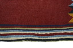 Central medallion detail of New Kilim Sofre rug from Iran / Persia