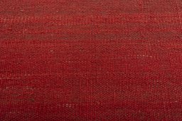Backside of handmade New Kilim Sofre rug showing knot structure and weave density