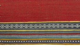Central medallion detail of New Kilim Sofre rug from Iran / Persia