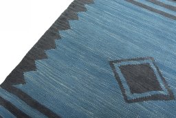 Surface texture of New Kilim Sofre rug with natural Wool and intricate pattern