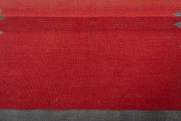 Full view of New Kilim Sofre rug from Iran / Persia, 97 × 86 cm in Red tones